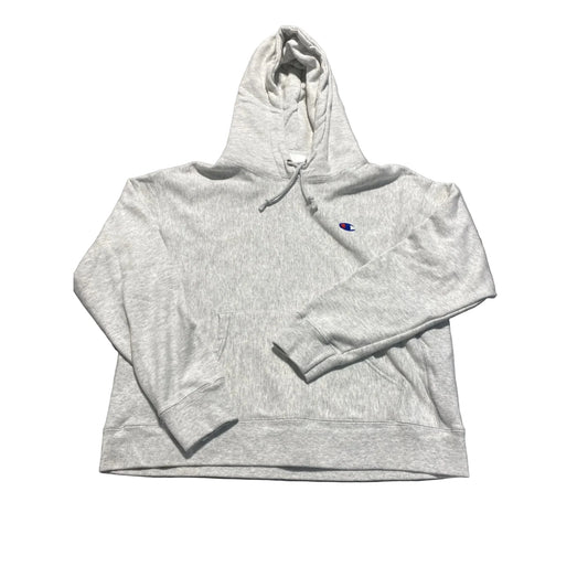 Sweatshirt Hoodie By Champion In Grey, Size: L