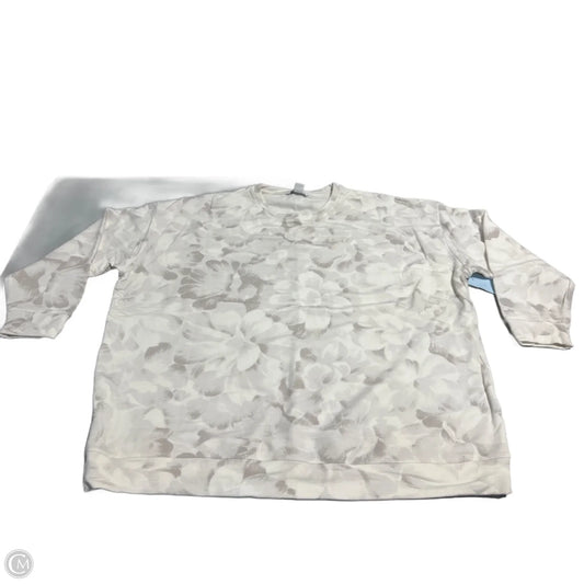 Athletic Top Long Sleeve Collar By Athleta In White, Size: 1x