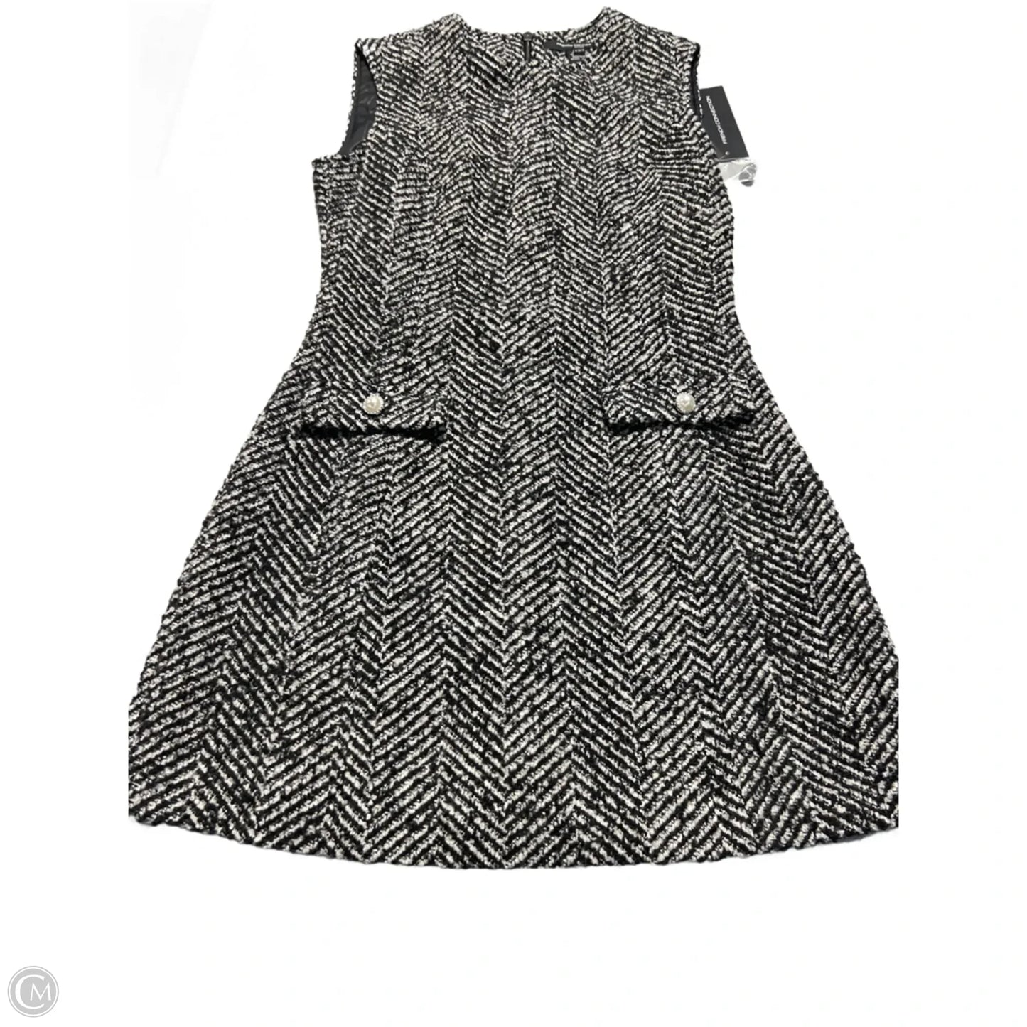 Dress Casual Short By French Connection In Black & White, Size: Xs