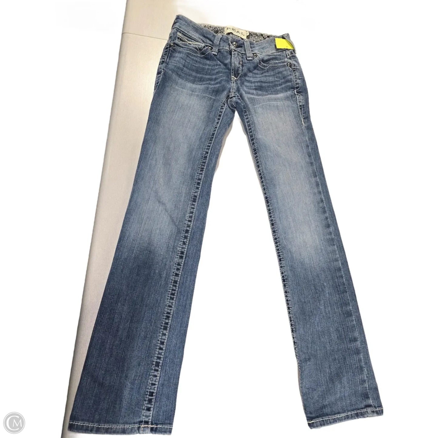 Jeans Boot Cut By Ariat In Blue Denim, Size: 2