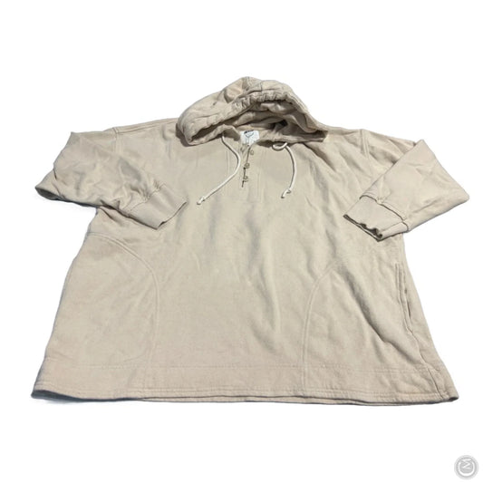 Sweatshirt Hoodie By Aerie In Tan, Size: M