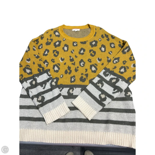 Sweater By Andree By Unit In Yellow, Size: L