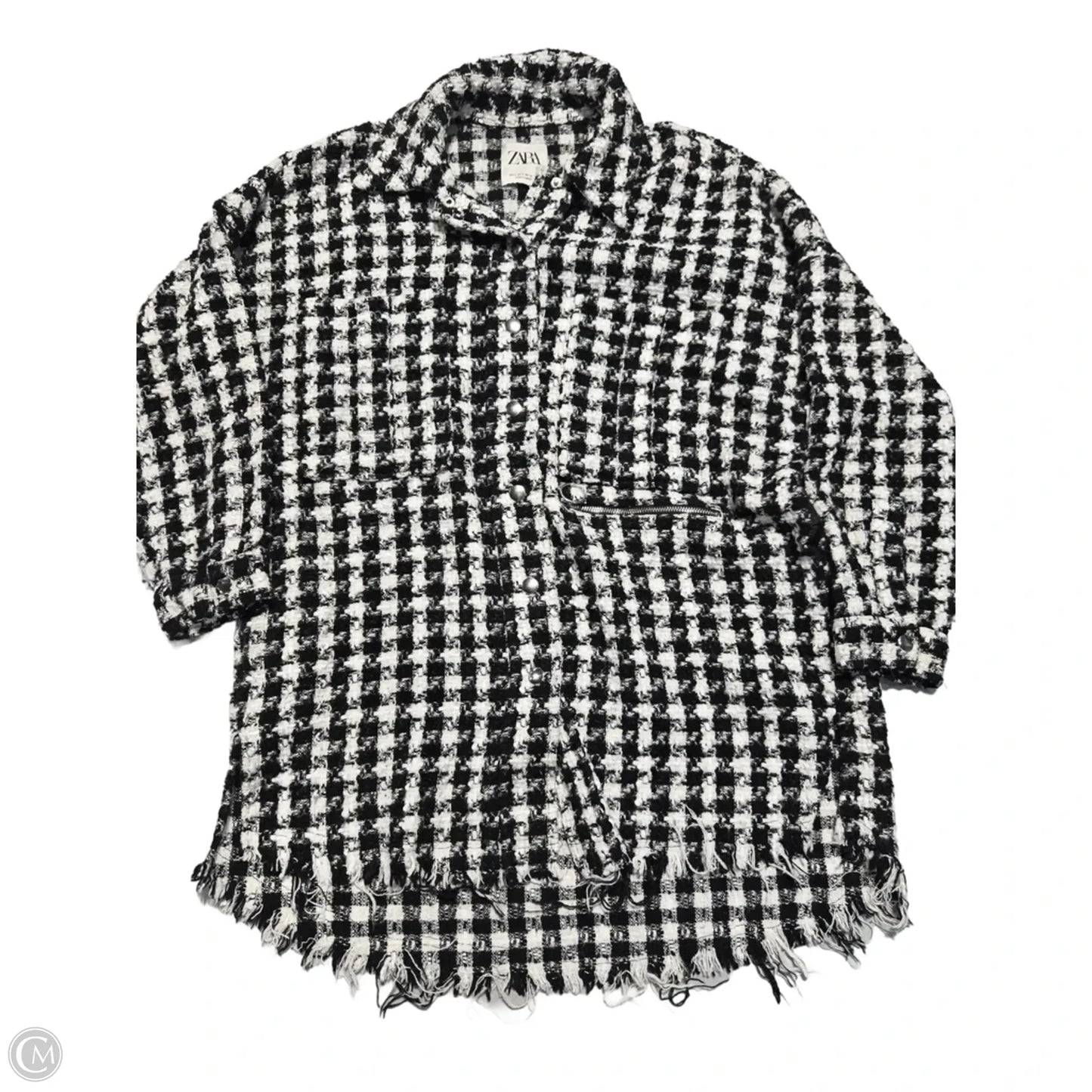 Jacket Other By Zara In Black & White, Size: S
