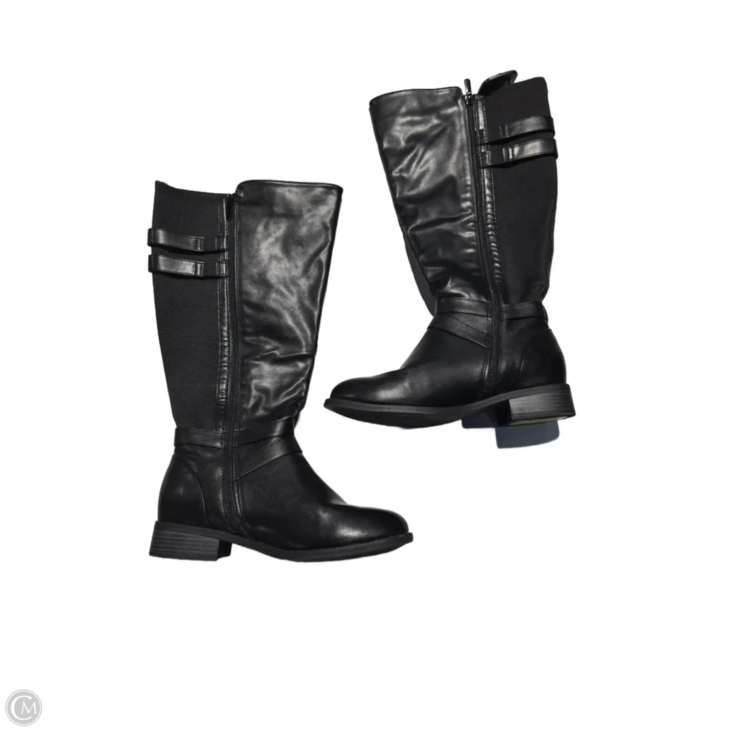 Boots Mid-calf Flats By Torrid In Black, Size: 9