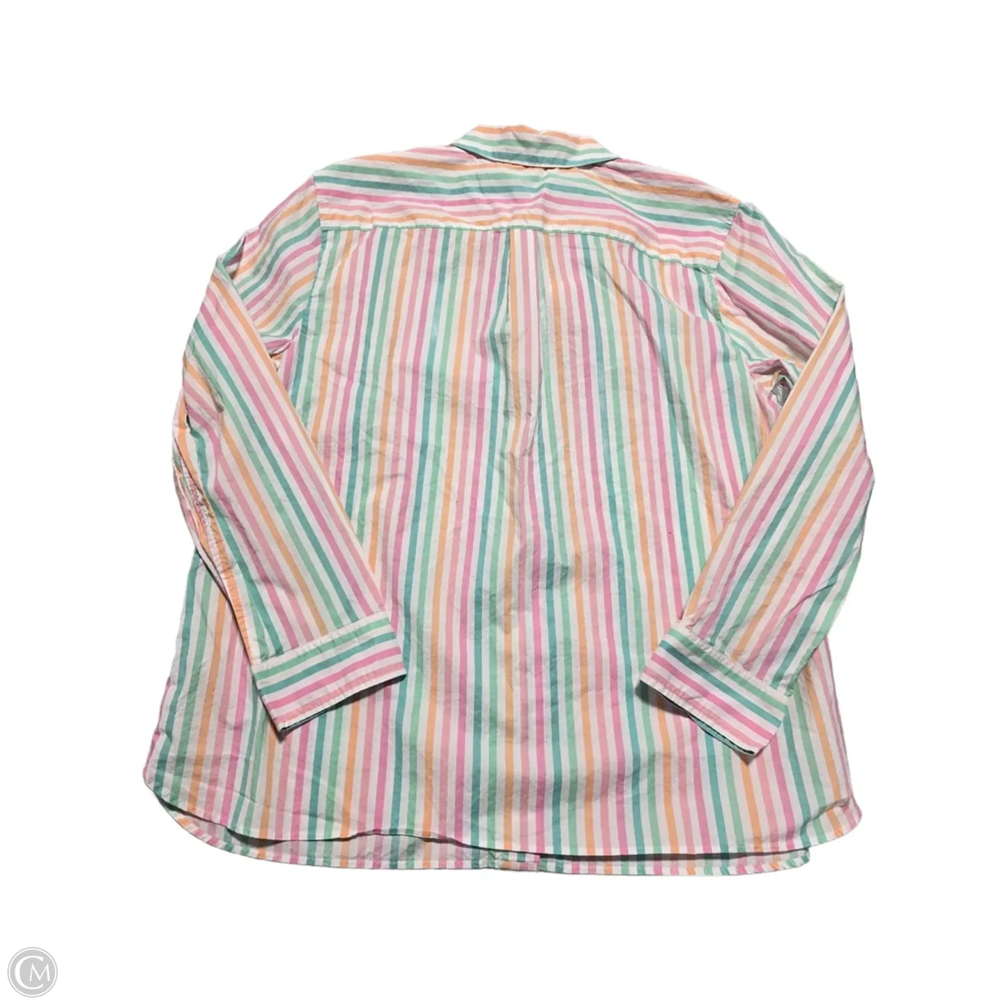 Top Long Sleeve By Talbots In Striped Pattern, Size: Xlp
