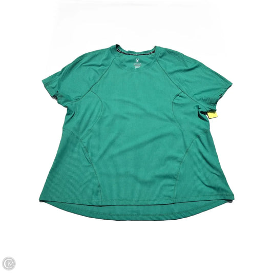 Athletic Top Short Sleeve By Spyder In Green, Size: Xxl