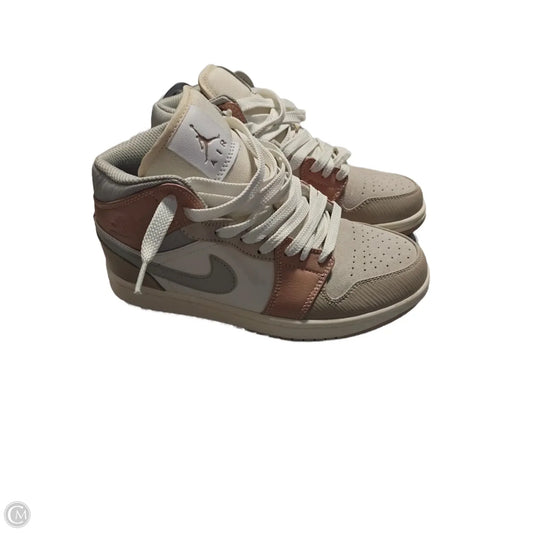 Shoes Luxury Designer By Jordan In Cream, Size: 7.5