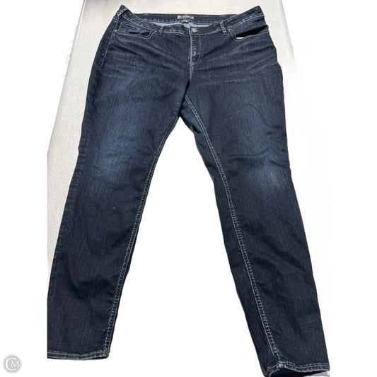 Jeans Straight By Silver In Blue Denim, Size: 22