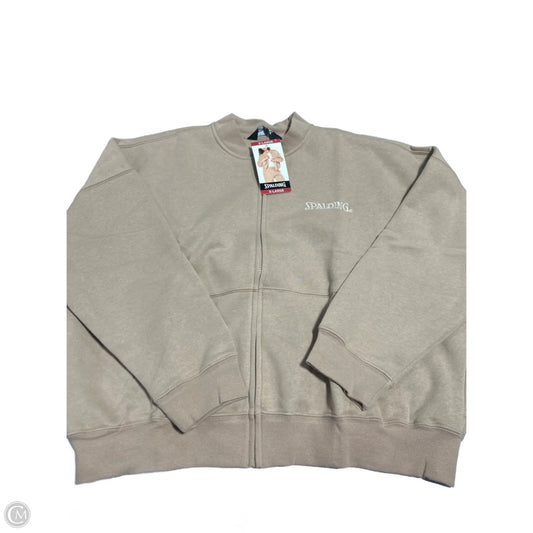 Jacket Fleece By Spalding In Tan, Size: Xl