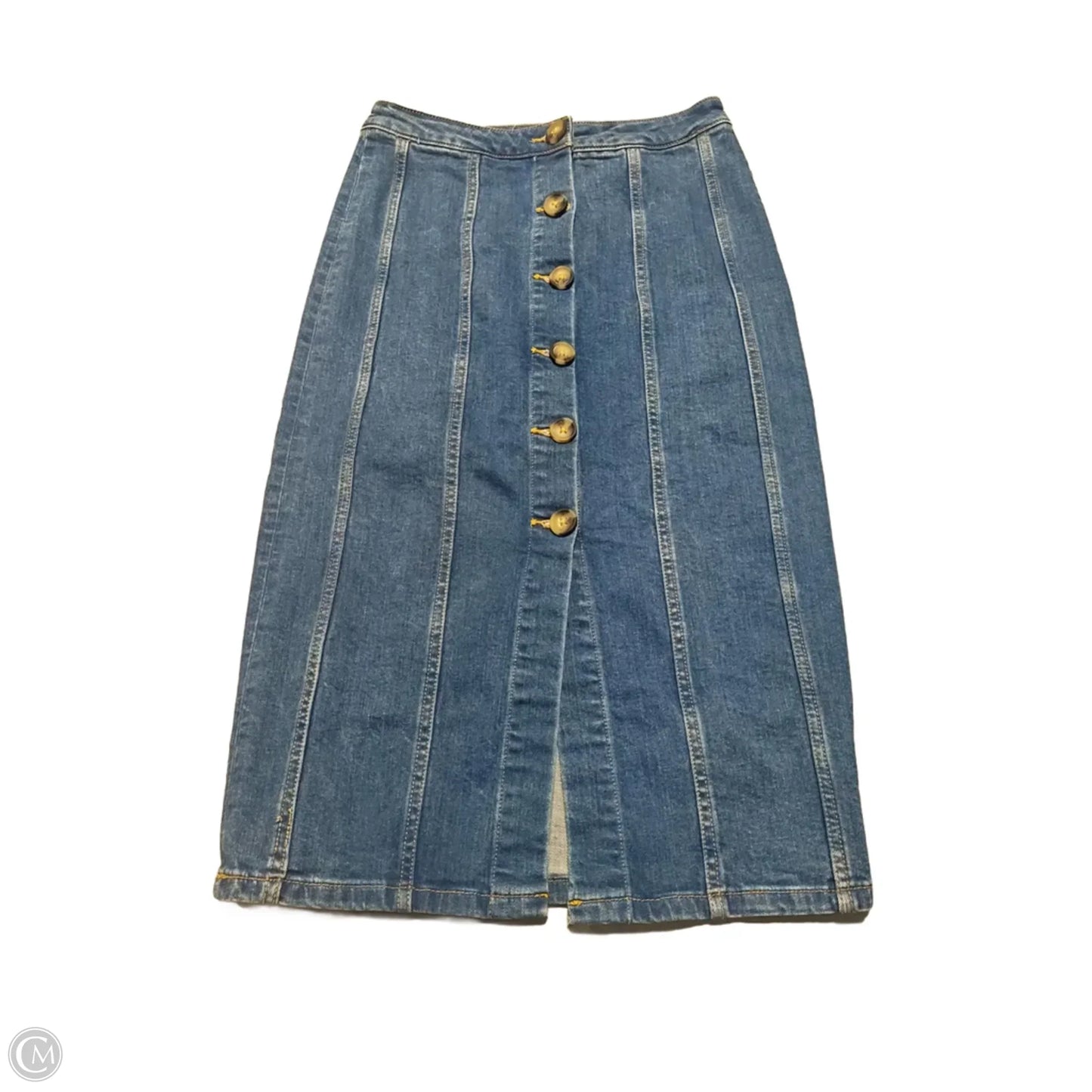 Skirt Midi By Anthropologie In Blue, Size: 4