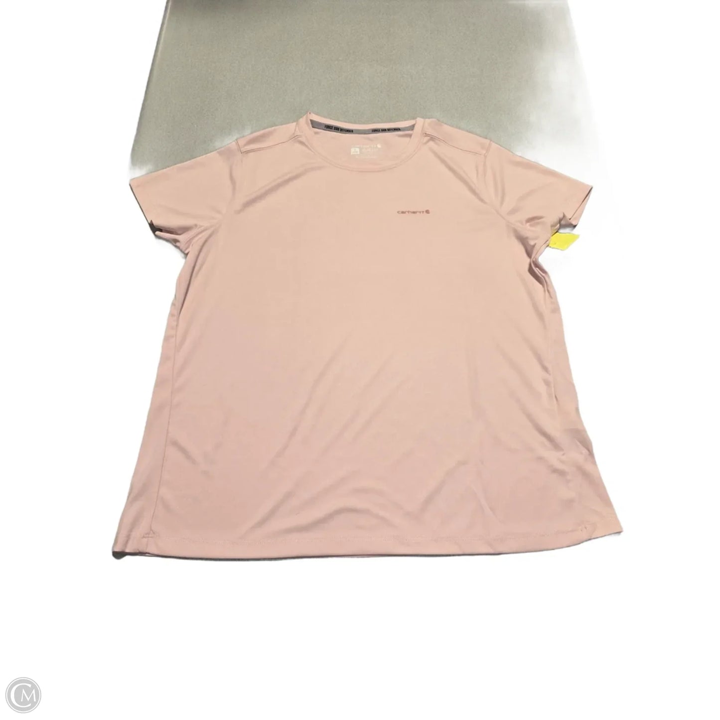 Top Short Sleeve By Carhartt In Pink, Size: L