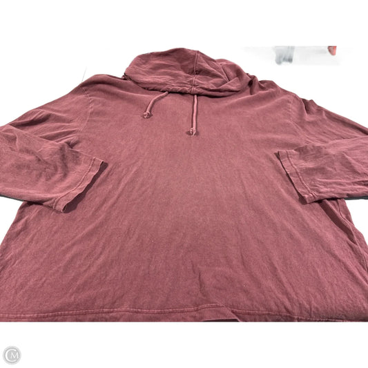 Top Long Sleeve By Double Zero In Maroon, Size: L