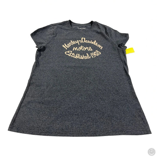 Top Short Sleeve Basic By Harley Davidson In Grey, Size: L