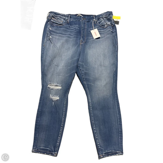 Jeans Straight By Good American In Blue Denim, Size: 24