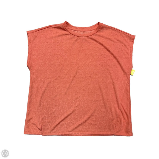 Top Short Sleeve By Andrew Marc In Coral, Size: 1x