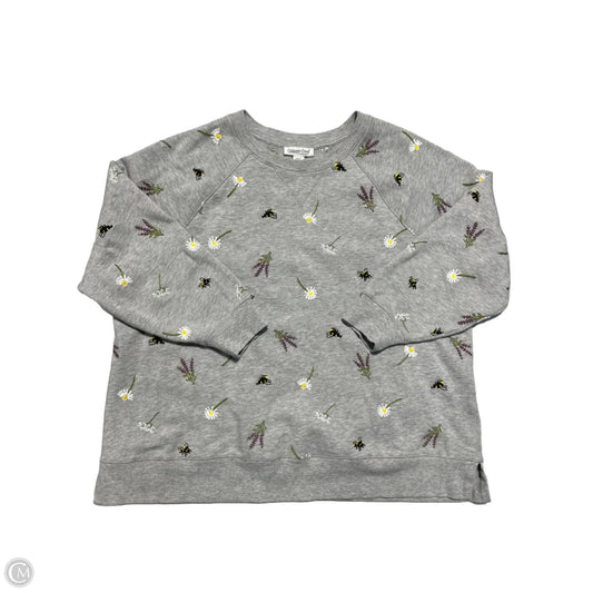 Top 3/4 Sleeve By Coldwater Creek In Grey, Size: 1x