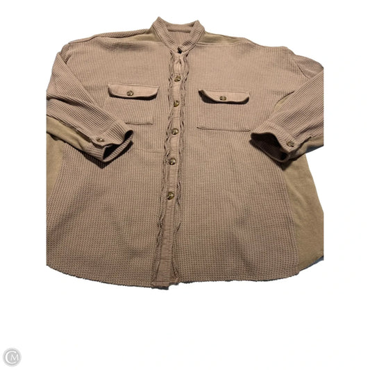 Top Long Sleeve By Cmc In Bronze, Size: 2x