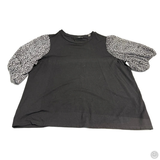 Top Short Sleeve By Tahari In Black, Size: 1x