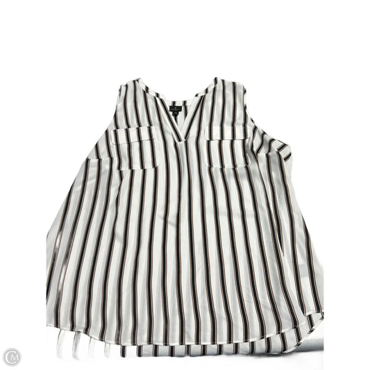 Top Sleeveless By Worthington In Striped Pattern, Size: 1x