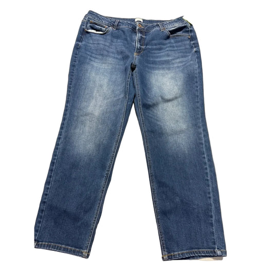 Jeans Straight By Time And Tru In Blue Denim, Size: 20