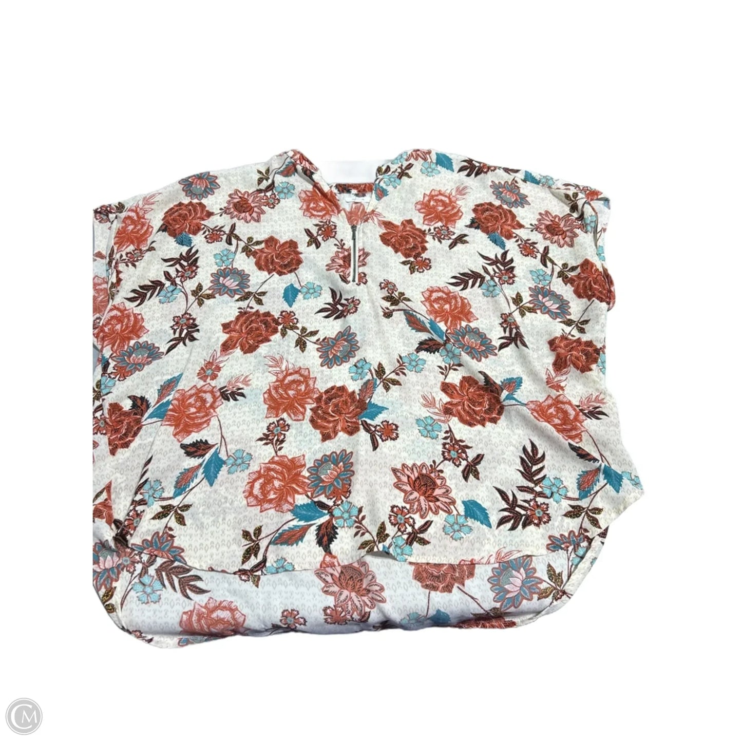 Blouse Short Sleeve By Maurices In Floral Print, Size: 3x