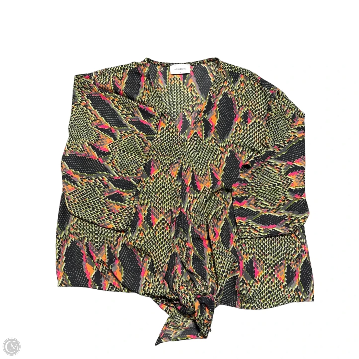 Top Short Sleeve By Adrienne In Snakeskin Print, Size: S