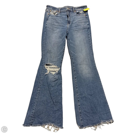 Jeans Flared By American Eagle In Blue, Size: 8
