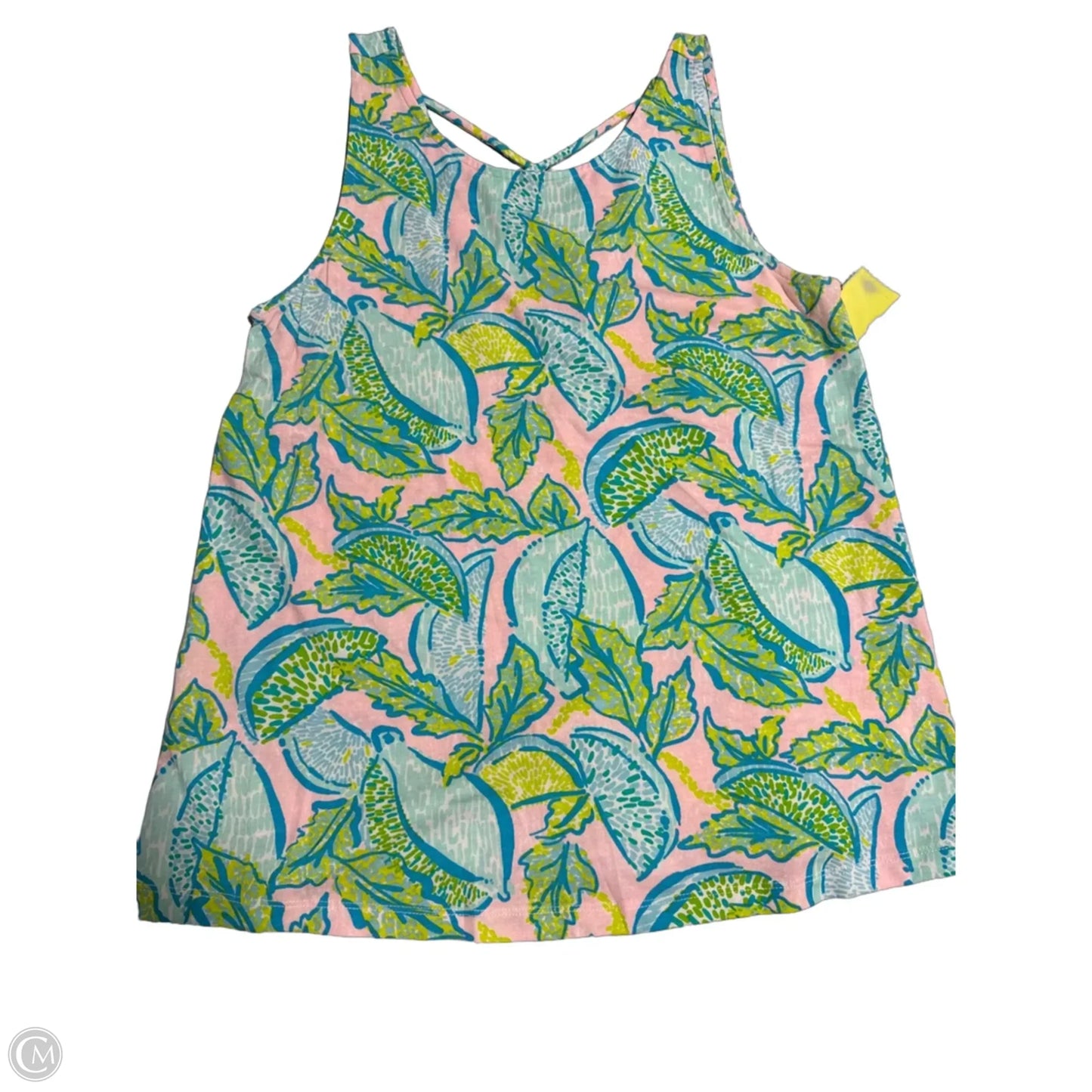 Tank Top Designer By Lilly Pulitzer In Blue & Pink, Size: S