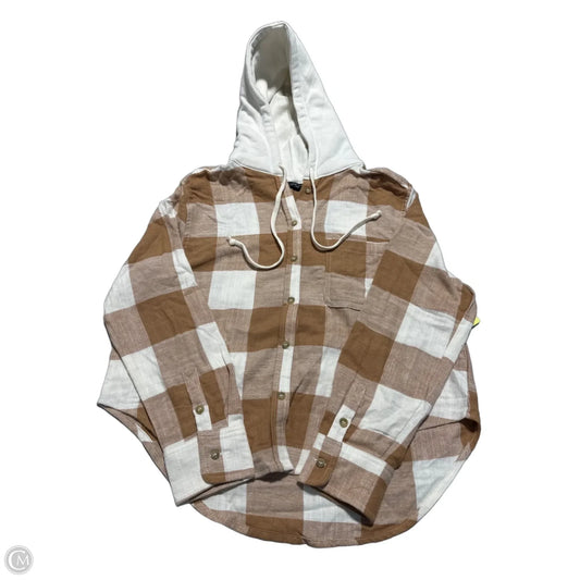 Top Long Sleeve By Love Tree In Tan, Size: S