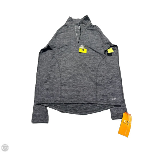 Athletic Top Long Sleeve Collar By Champion In Grey, Size: Xs