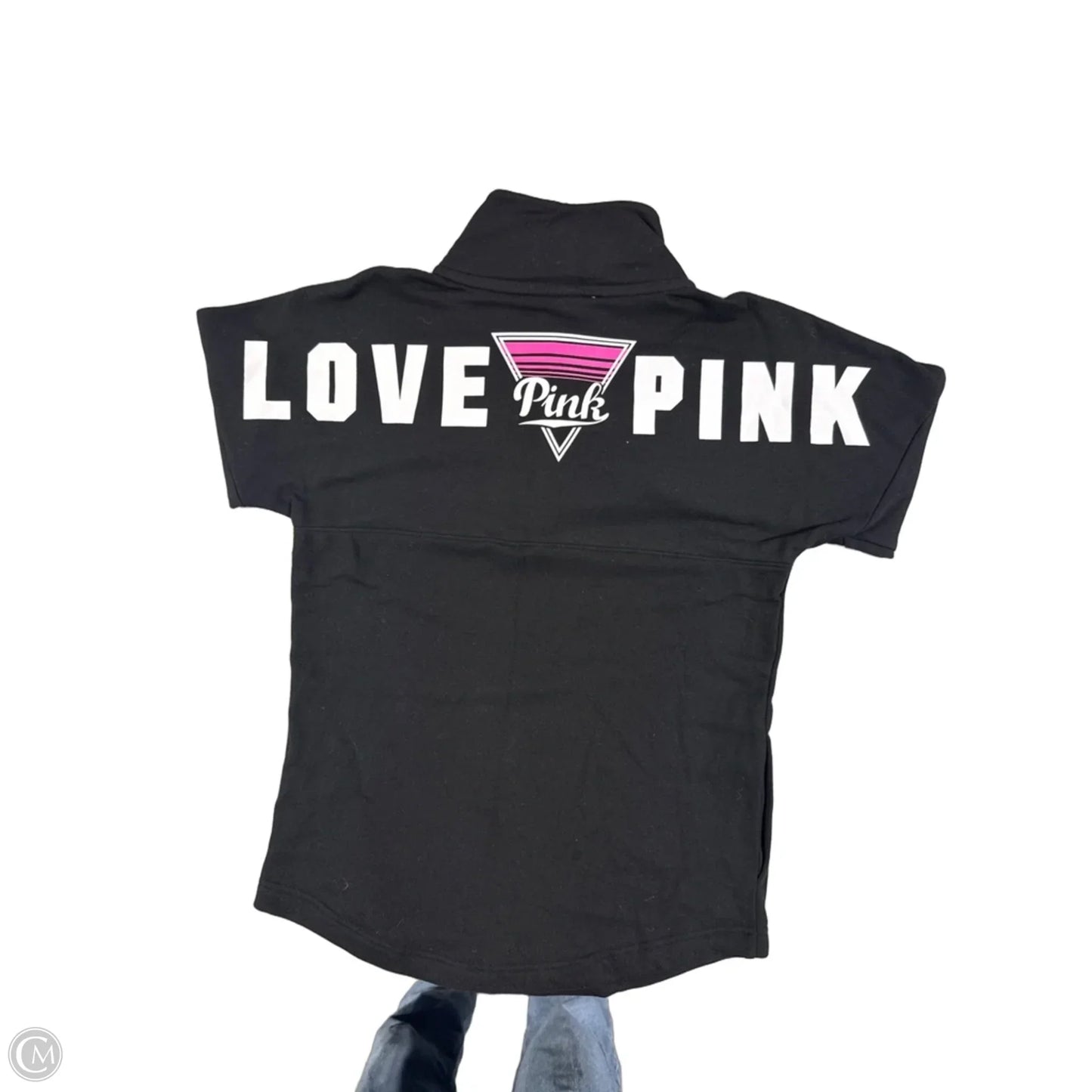 Top Long Sleeve By Pink In Black, Size: Xs