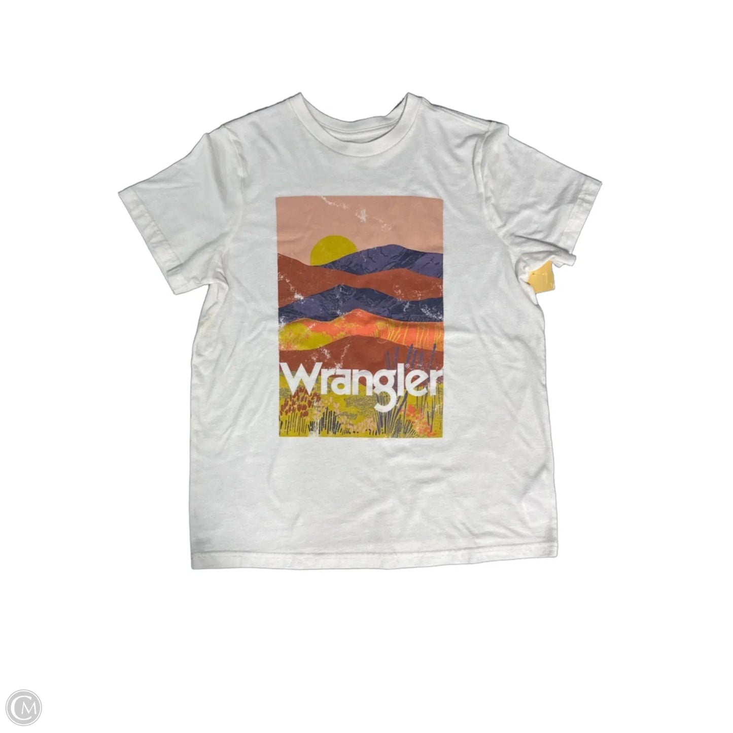 Top Short Sleeve By Wrangler In Cream, Size: S