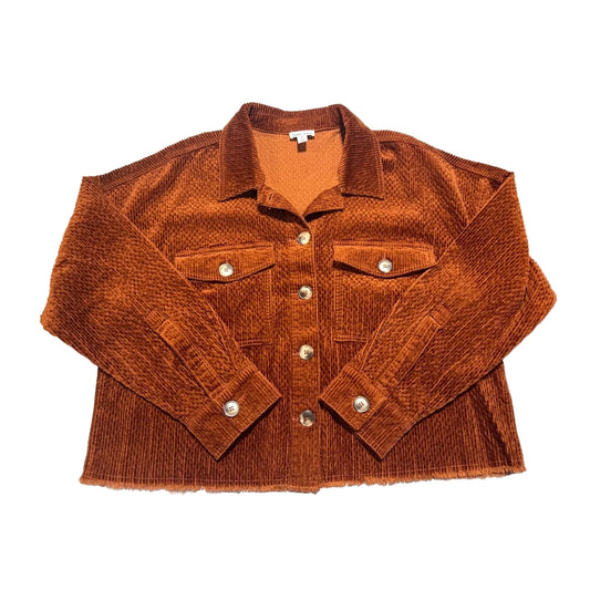 Jacket Denim By Tribal In Orange, Size: L