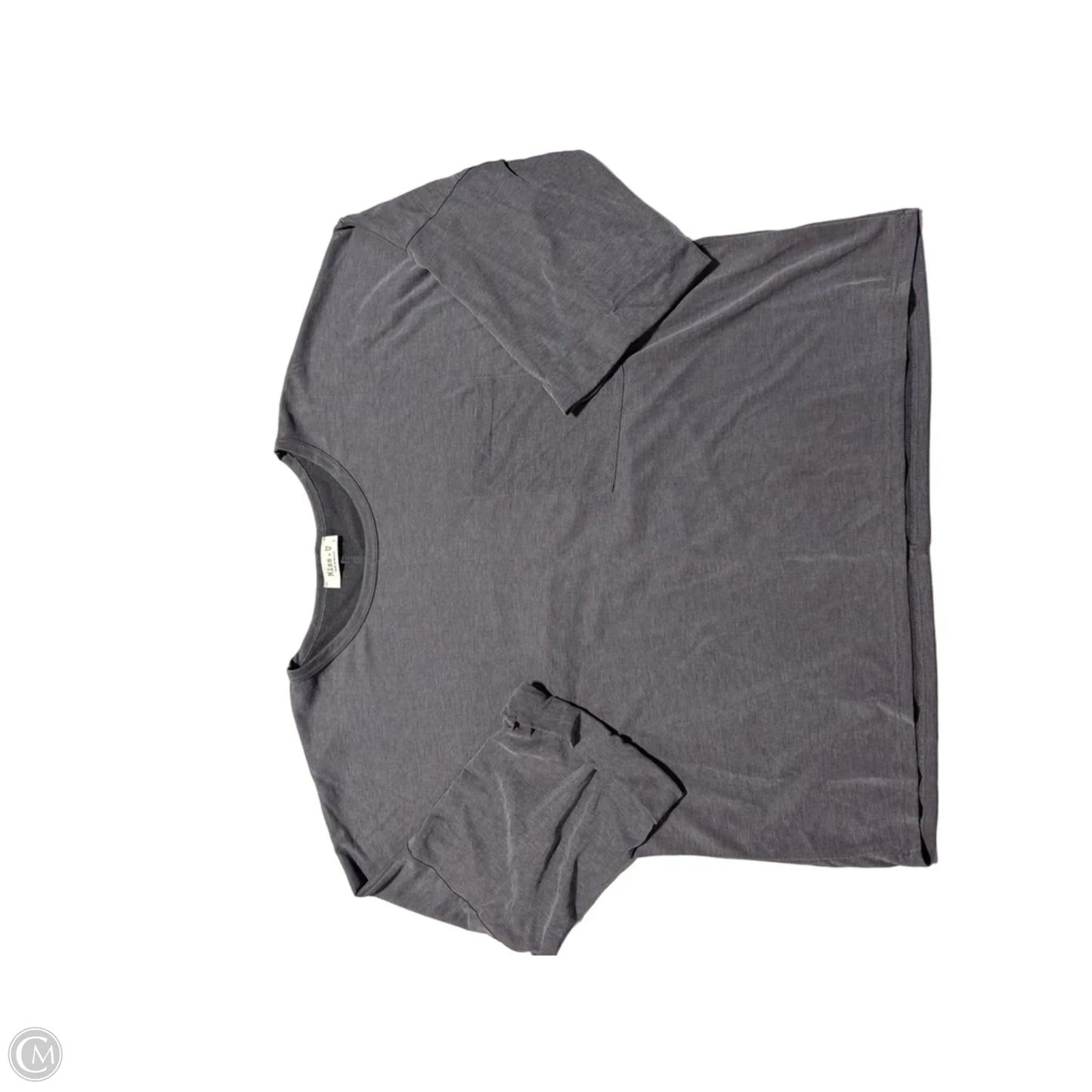 Top 3/4 Sleeve By Cmc In Grey, Size: L
