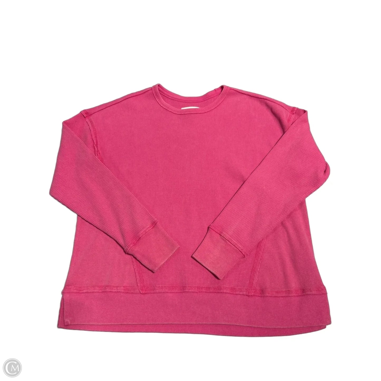 Top Long Sleeve By Seven 7 In Pink, Size: S