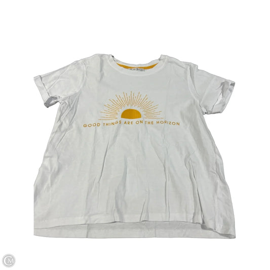 Top Short Sleeve By Cmc In White, Size: S