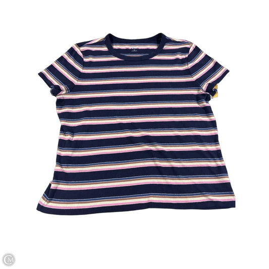 Top Short Sleeve By Gap In Striped Pattern, Size: Xxl
