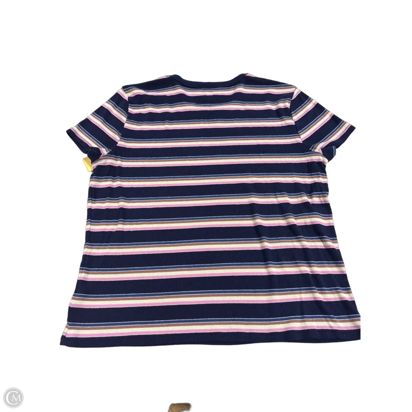 Top Short Sleeve By Gap In Striped Pattern, Size: Xxl