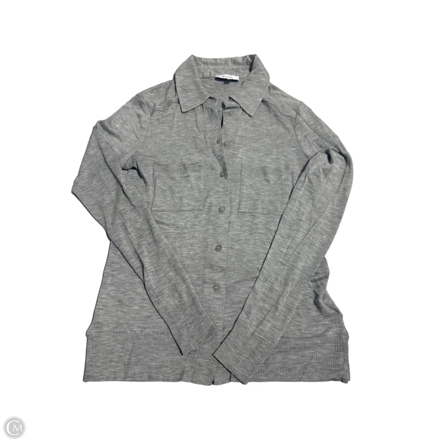 Top Long Sleeve By Reiss In Grey, Size: Xs