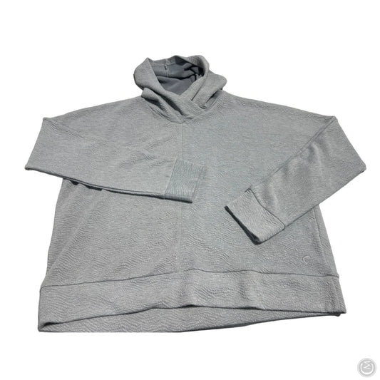 Athletic Sweatshirt Hoodie By Zyia In Grey, Size: L