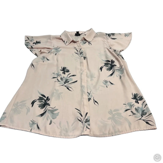 Blouse Short Sleeve By Worthington In Pink, Size: 1x
