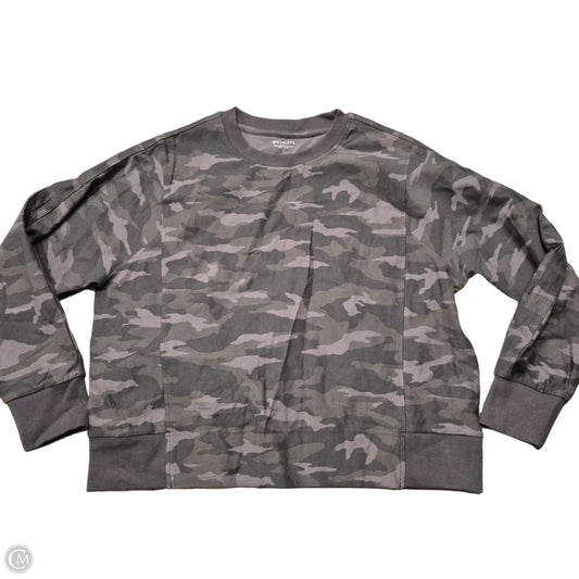 Top Long Sleeve By Athleta In Camouflage Print, Size: L