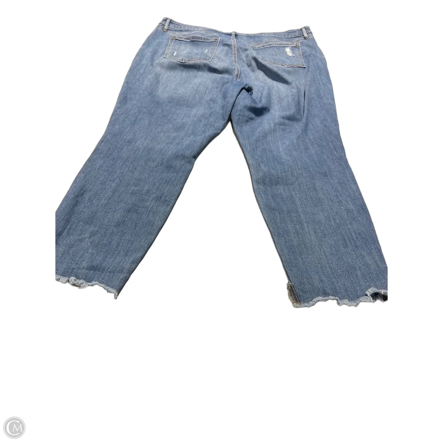 Jeans Straight By Evri In Blue Denim, Size: 20