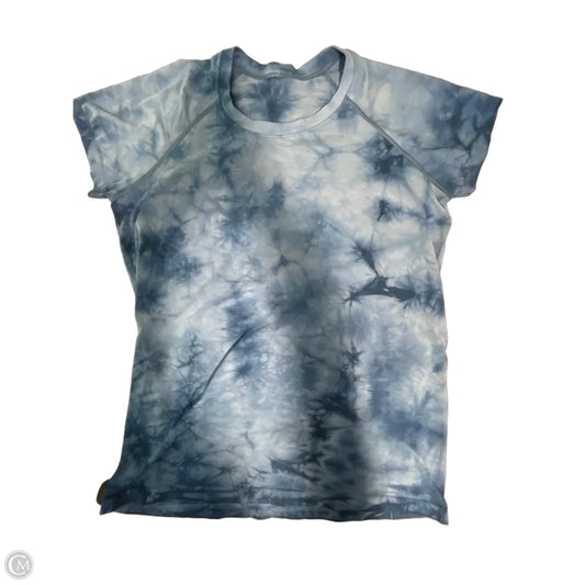 Athletic Top Short Sleeve By Lululemon In Blue, Size: 14