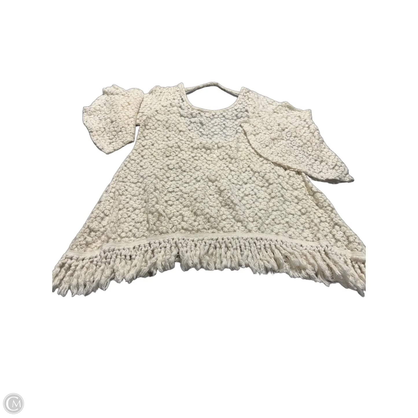 Top Long Sleeve By Cmc In Cream, Size: M