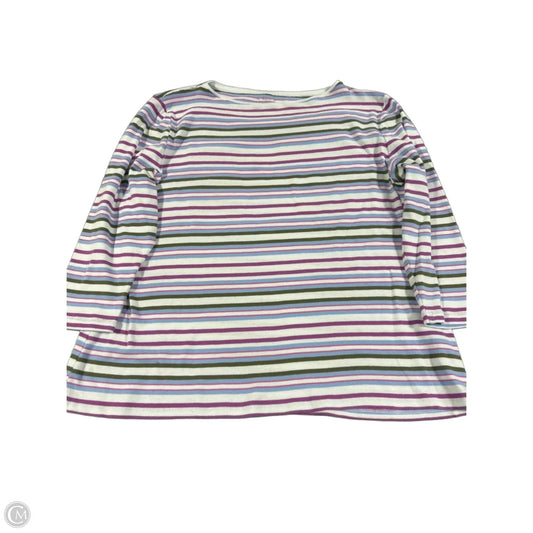 Top 3/4 Sleeve By Talbots In Striped Pattern, Size: Xl