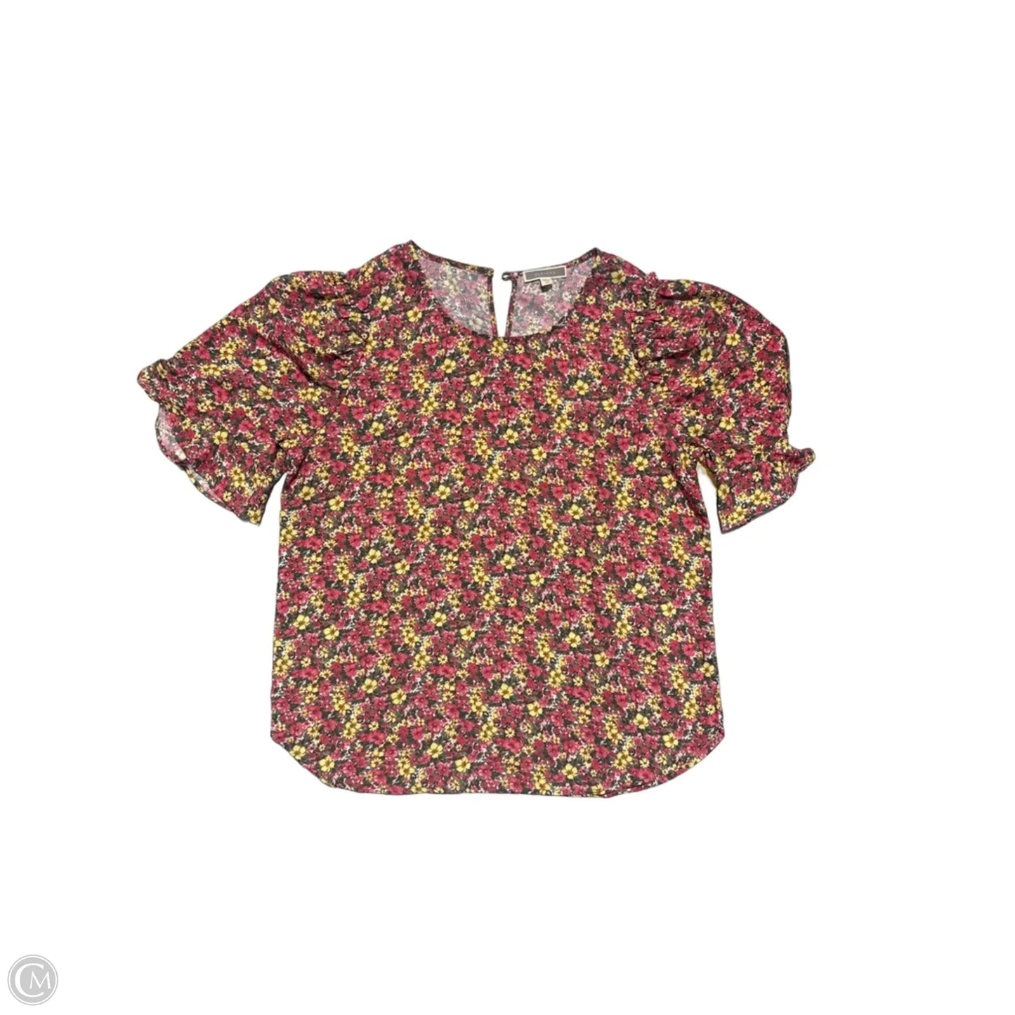 Blouse Short Sleeve By Pleione In Floral Print, Size: M