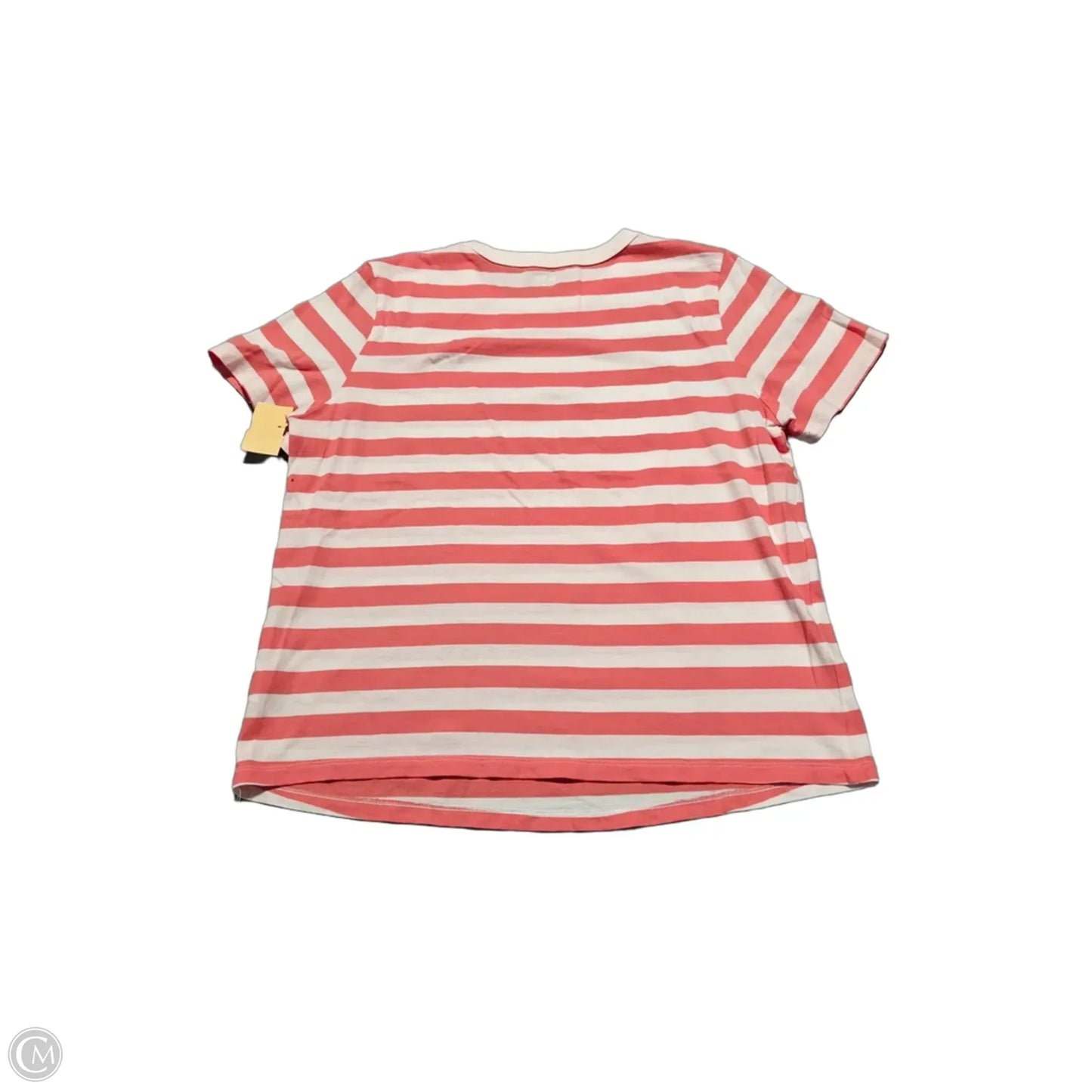 Top Short Sleeve By Old Navy In Pink & White, Size: M