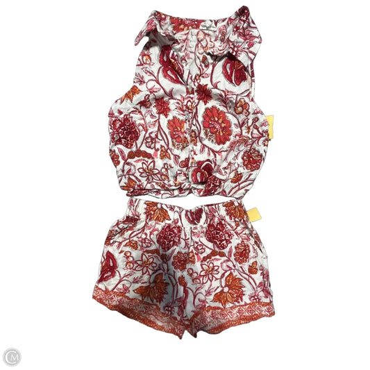 Top 2pc Sleeveless By Nicole By Nicole Miller In Red & White, Size: Xs
