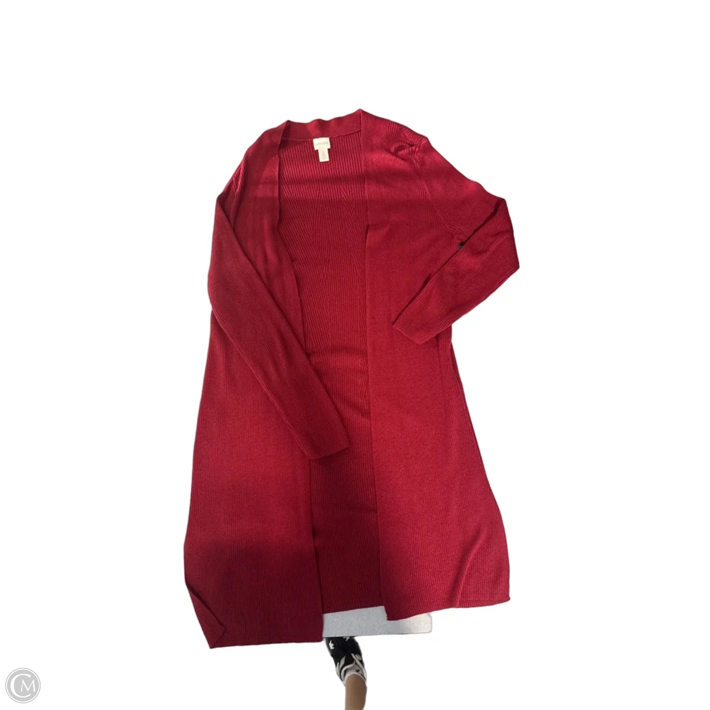 Sweater Cardigan By Chicos In Red, Size: L